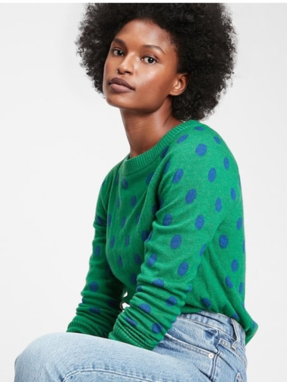 GAP Dotty Boatneck Sweater - Size M TALL